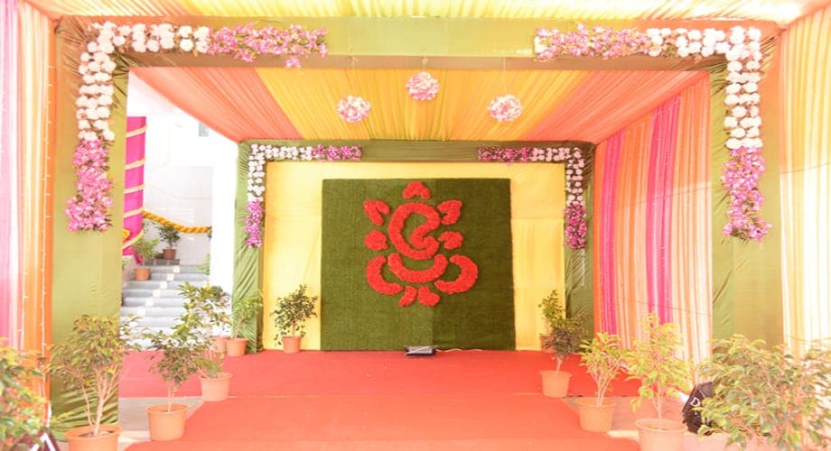 Engagement Ceremony - Leva Patel Samaj Vadi — event setup by Anjan Enterprise